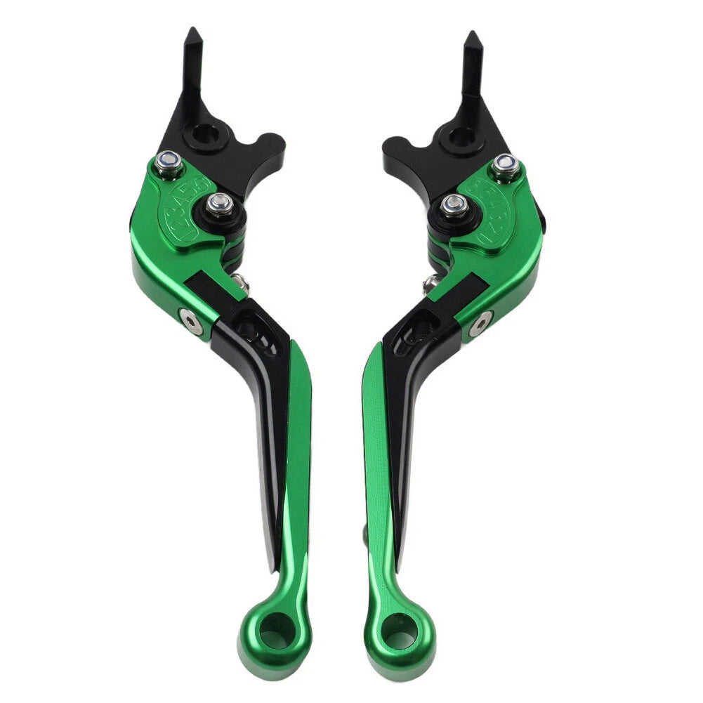 Extendable Brake Clutch Levers for Kawasaki ZX1400/ZX14R/ZZR1400 (2006–2017) Green