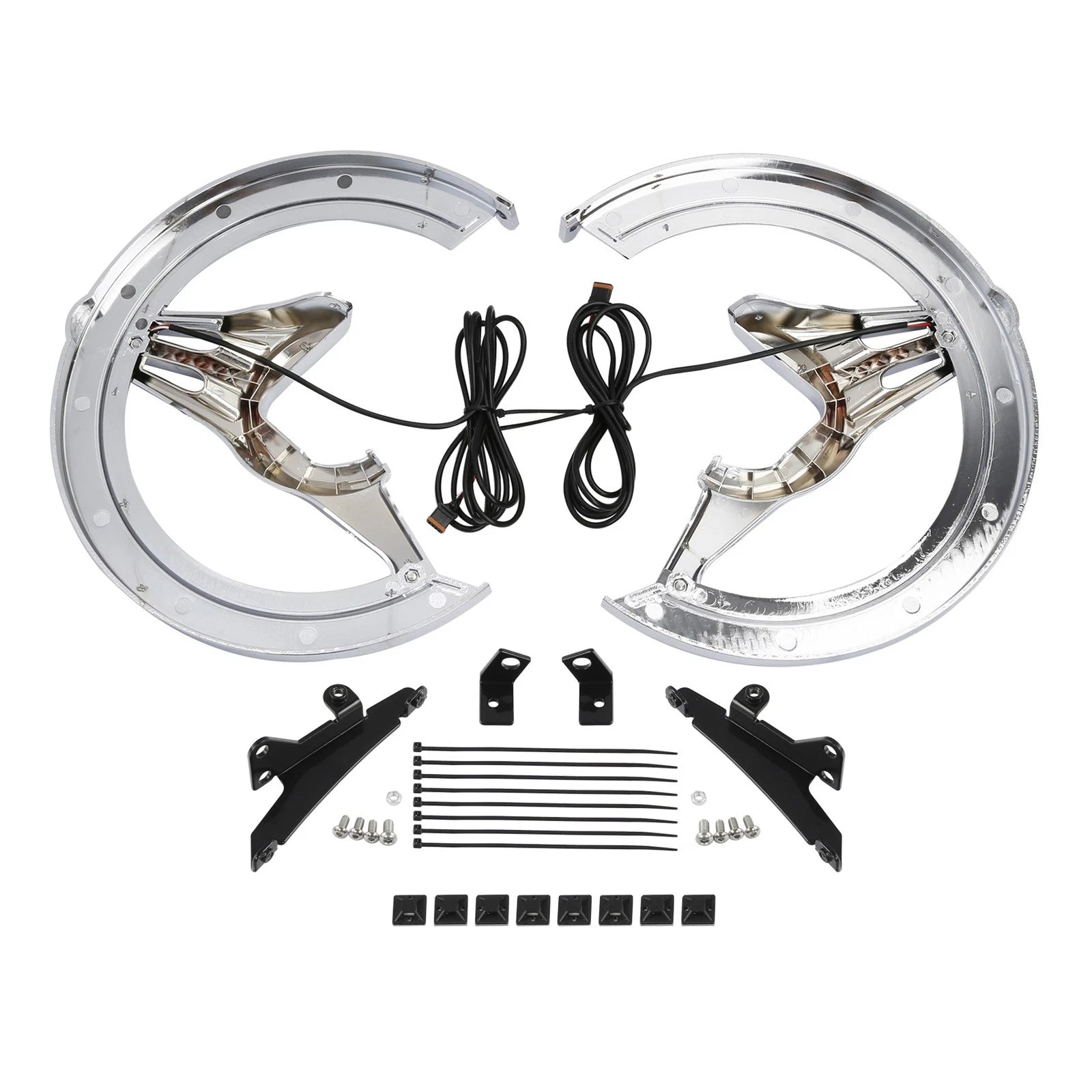 2X Brake Rotor Covers LED Light Smoke Lens for Honda Goldwing 1800 (2018–2025)