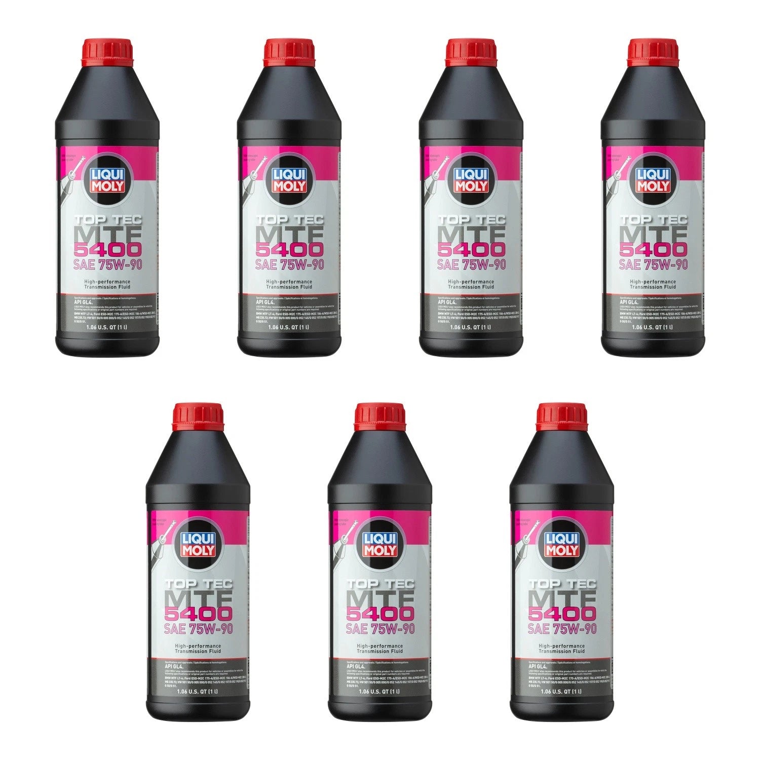 Set of 7 Liqui Moly Top Tec MTF 5400 75W-90 Gear Oil (1L each)