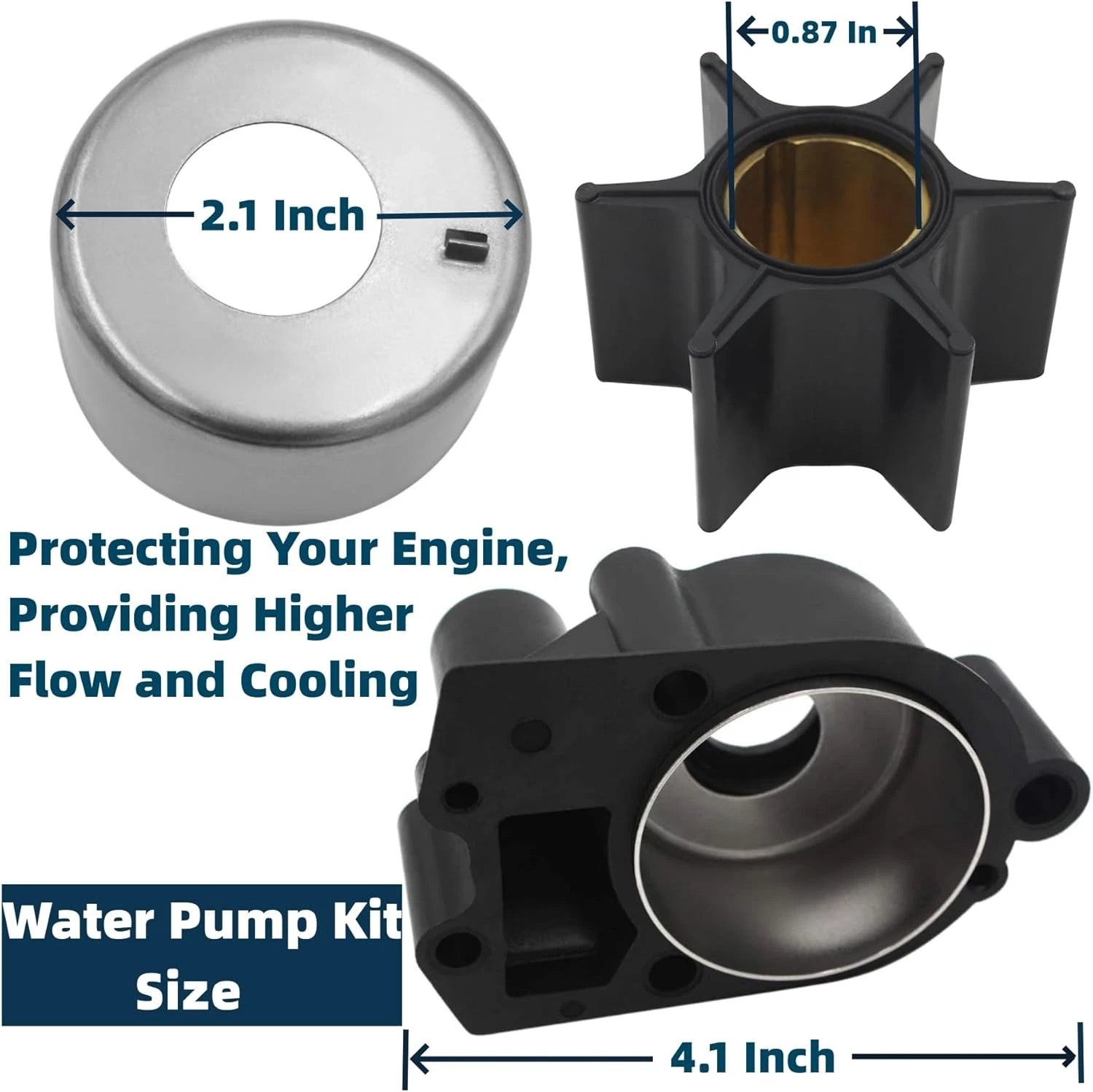 Water Pump Impeller Kit for Mercury 75 4 Cyl 80-90 HP (1980–1985)