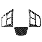 3 Pcs Black Steering Wheel Cover Trim for BMW 3 Series (2005-2012)