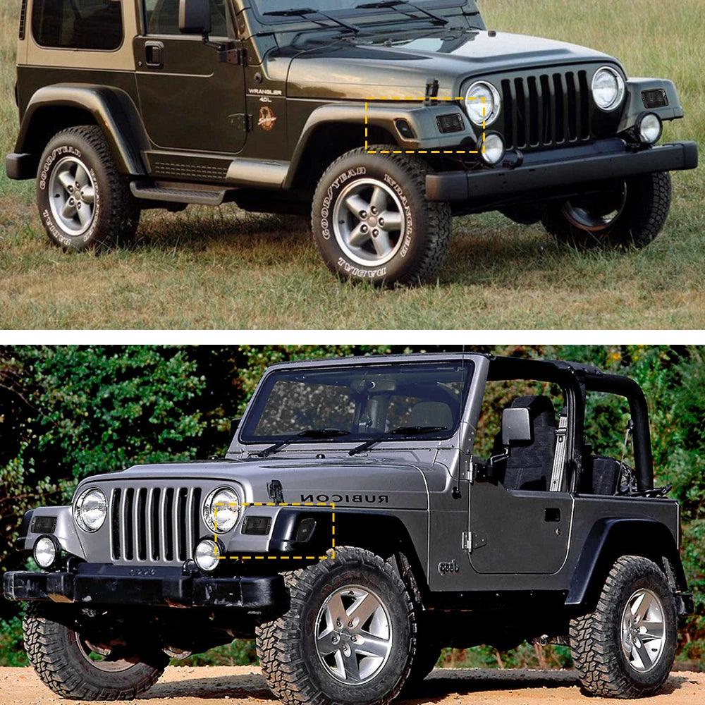 Smoked LED Side Fender Front Marker Signal for Jeep Wrangler TJ (1997–2006)