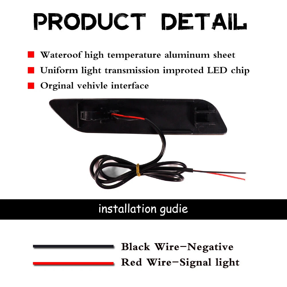 Amber LED Front Bumper Side Marker Reflectors for Chrysler Sebring (2007–2010)