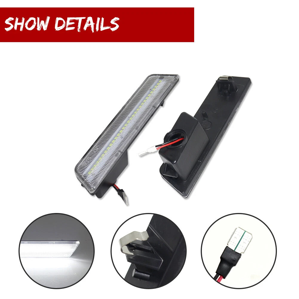 Set of 4 Clear Front Rear Side Marker Lights for Dodge Challenger (2008–2014)