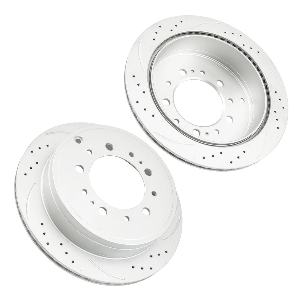 Rear Drilled Slotted Brake Rotors for Toyota Sequoia (2008–2022)
