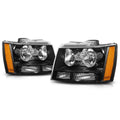 Headlight Lamps Replacement Amber Corner Black for Chevy Tahoe/Suburban (2007–2014)