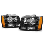 Headlight Lamps Replacement Amber Corner Black for Chevy Tahoe/Suburban (2007–2014)