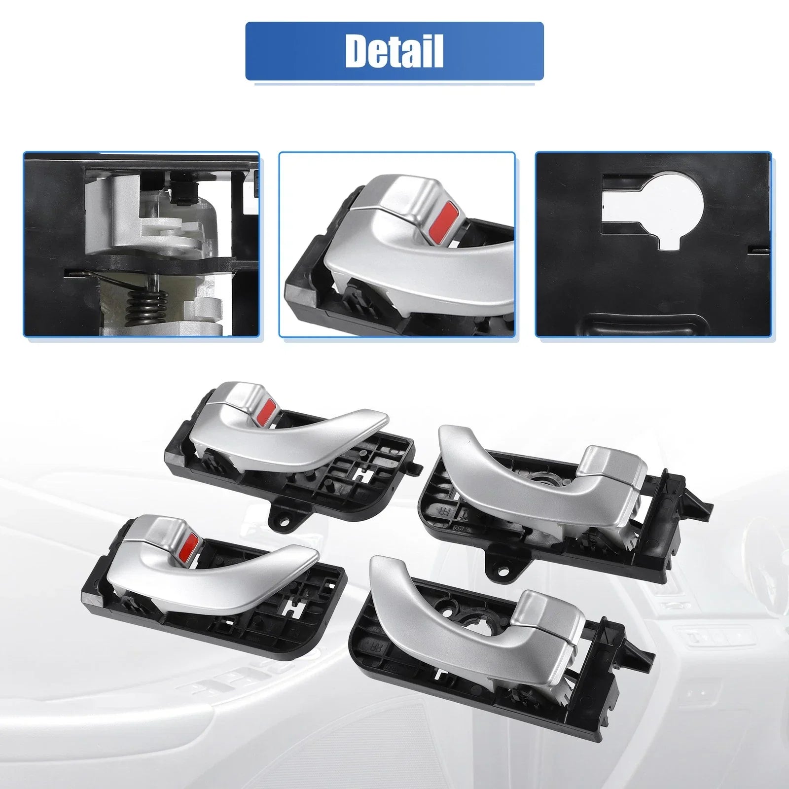 Set of 2 Front & Rear Interior Door Handles for Hyundai Sonata (2005-2008)