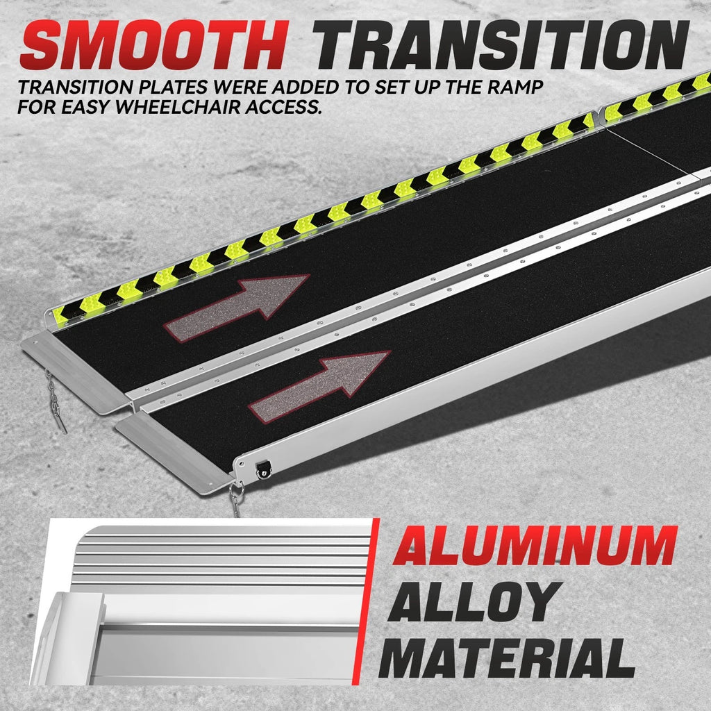 29" x 8' Aluminum Wheelchair Ramp - 880 lbs Capacity
