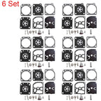 Set of 6 Carburetor Gasket Kits for Zama RB-69 RB69 C1Q Husqvarna Stihl 020T MS191