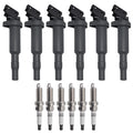 6x Ignition Coils + 6x Iridium Spark Plugs for BMW X1 X3 X5 Z4 (2011–2015)