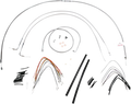 Complete Stainless Braided Handlebar Cable/Brake Line Kit for Harley (2014–2023)