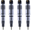 Set of 4 Fuel Injectors 3976372 for Komatsu Cummins PC200-8 PC200LC-8 QSB6.7 6D107