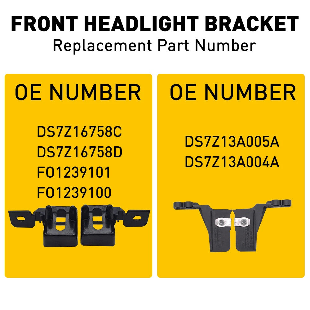 Set of 4 Headlight Lamp Mount Brackets for Ford Fusion Lincoln MKZ (2013–2016) EOJ