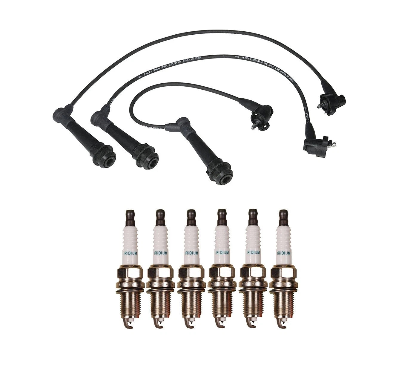 Denso Wire Set & 6 Iridium Spark Plugs for Lexus 3.0L L6