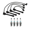 Denso 7mm Wire Set & 4 Iridium TT Spark Plugs for Kia Hyundai (1.8-2.0L)