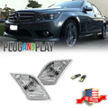 2Pcs Euro Crystal Clear Lens Side Marker Lamps for Mercedes Benz (2008–2011)