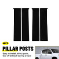Set of 4 Glossy Black Pillar Post Trim for Chevy Silverado GMC Sierra (2014–2018)