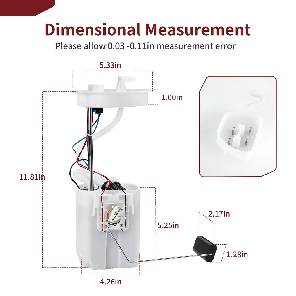 Fuel Pump Module Assembly for Club Car Precedent Tempo (2016–2023)