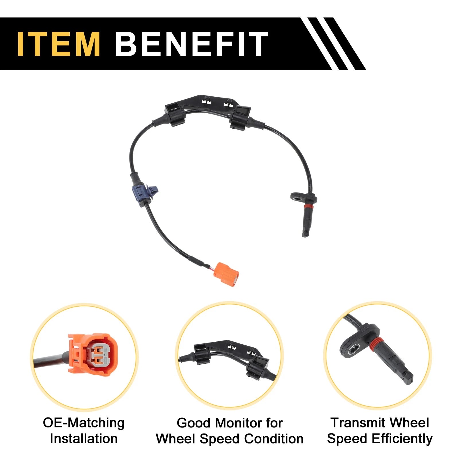 ABS Wheel Speed Sensor No. 57475SFJJ02 for Honda Civic (2016–2021) Rear Left