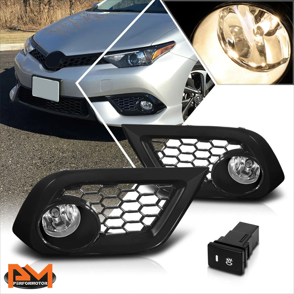 Clear Lens Front Bumper Fog Light Set for Scion Toyota Corolla iM (2016–2018)
