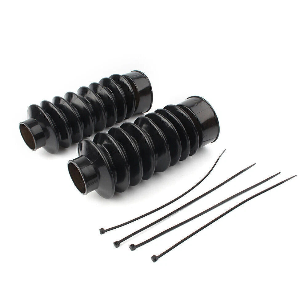 2X 41mm Rubber Fork Boot Gator Cover for Harley Softail Dyna (FXST, FXDWG, FXWG)