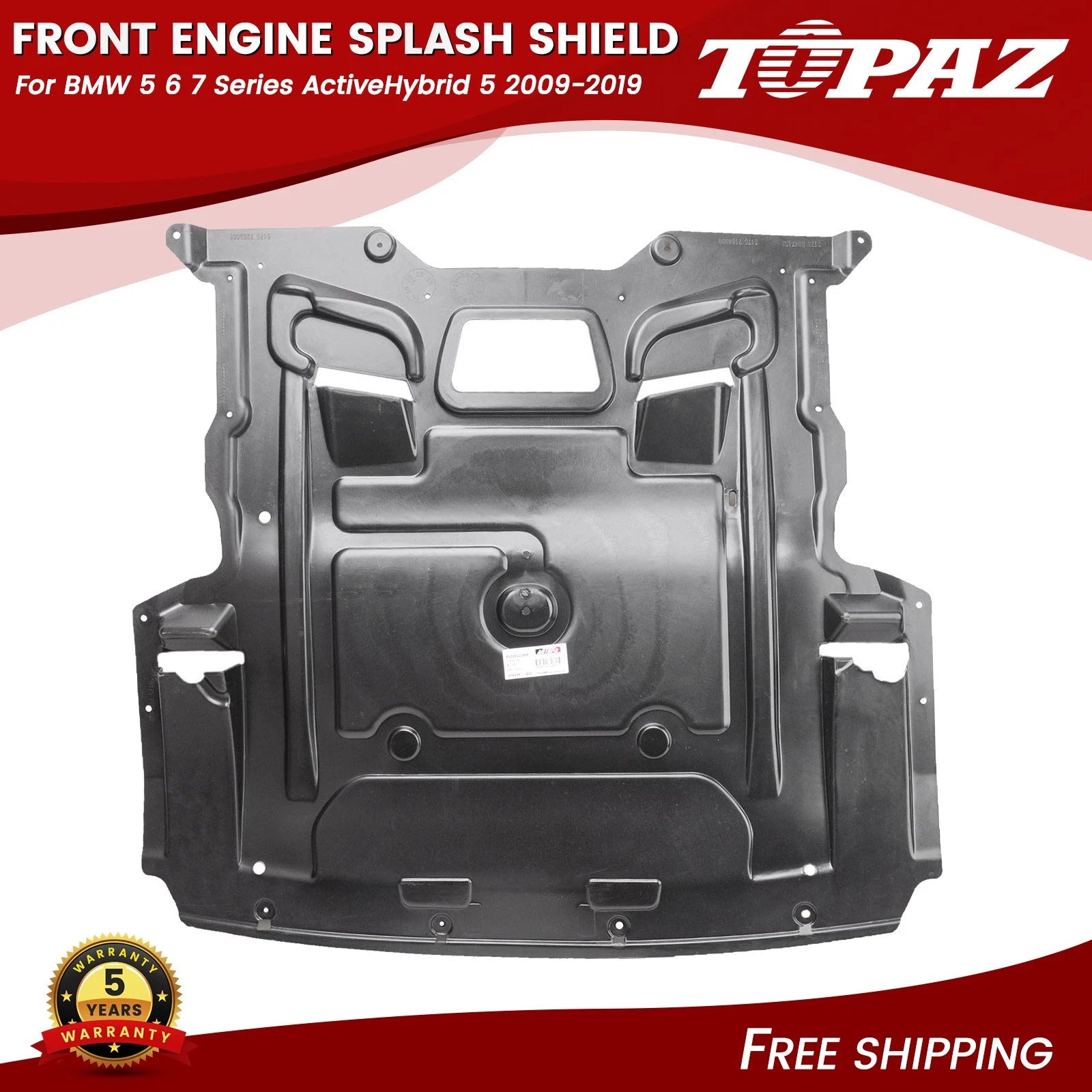Front Engine Splash Shield for BMW 5 6 7 Series ActiveHybrid (2009–2019)
