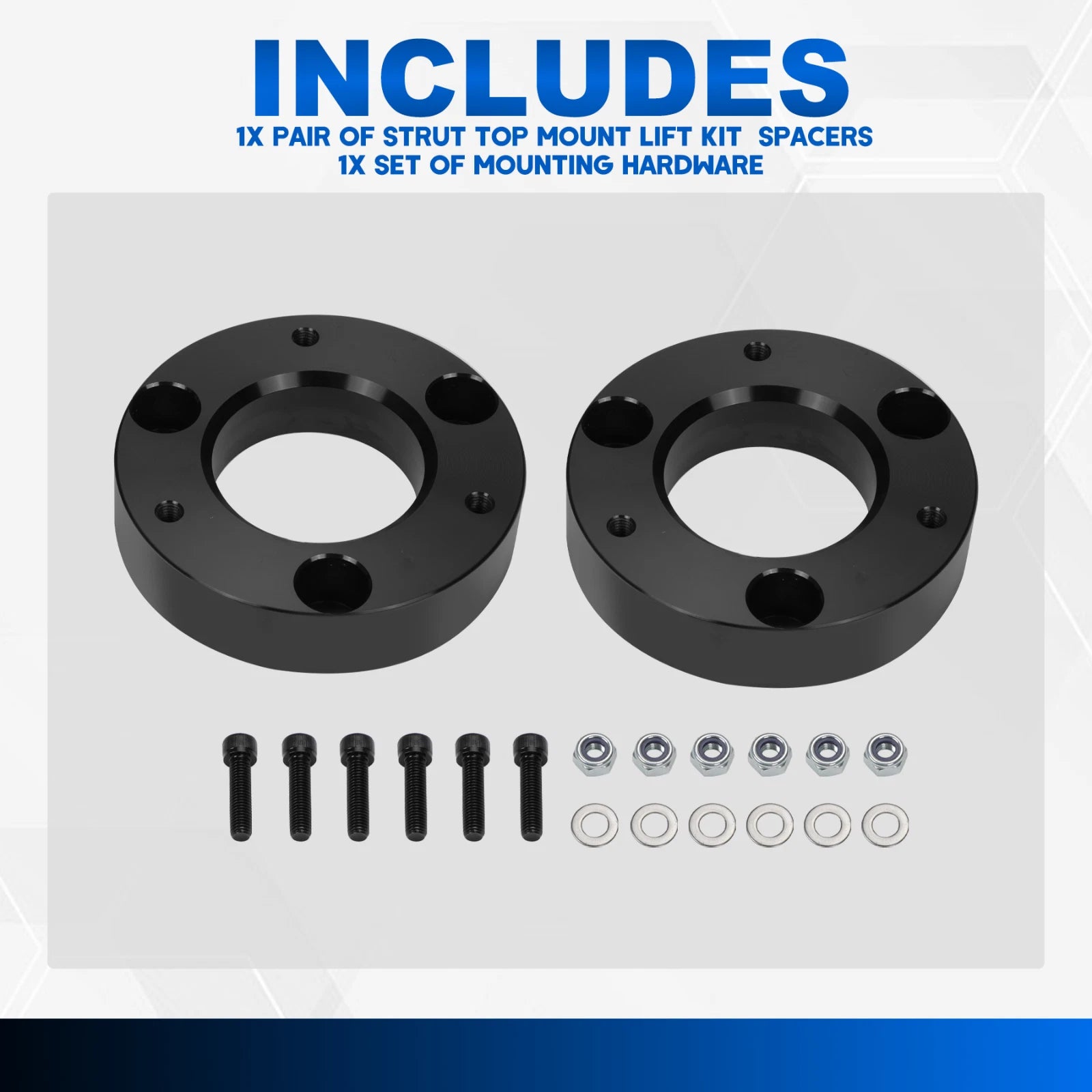 2" Strut Top Mount Lift Kit Spacers for Silverado Sierra 1500 (2007–2022)