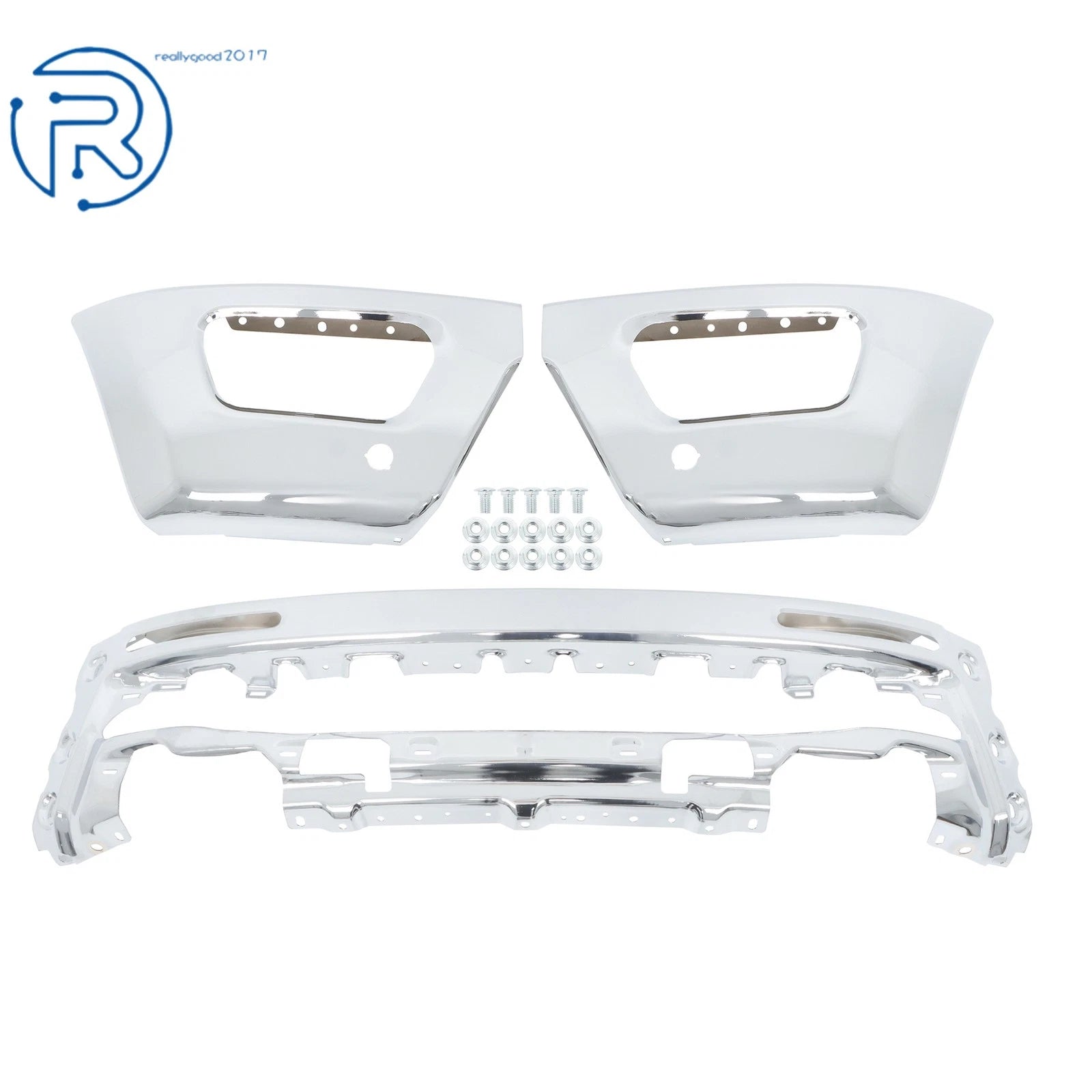 Chrome Front Bumper Face Bar for Ford Ranger (2019-2023)