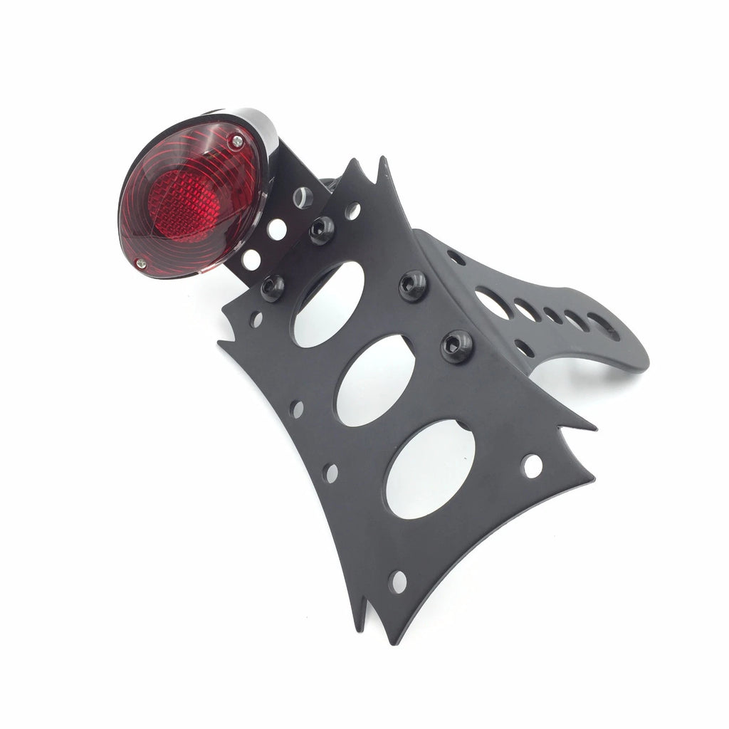 License Bracket & Oval Tail Light for Honda Kawasaki Suzuki Yamaha