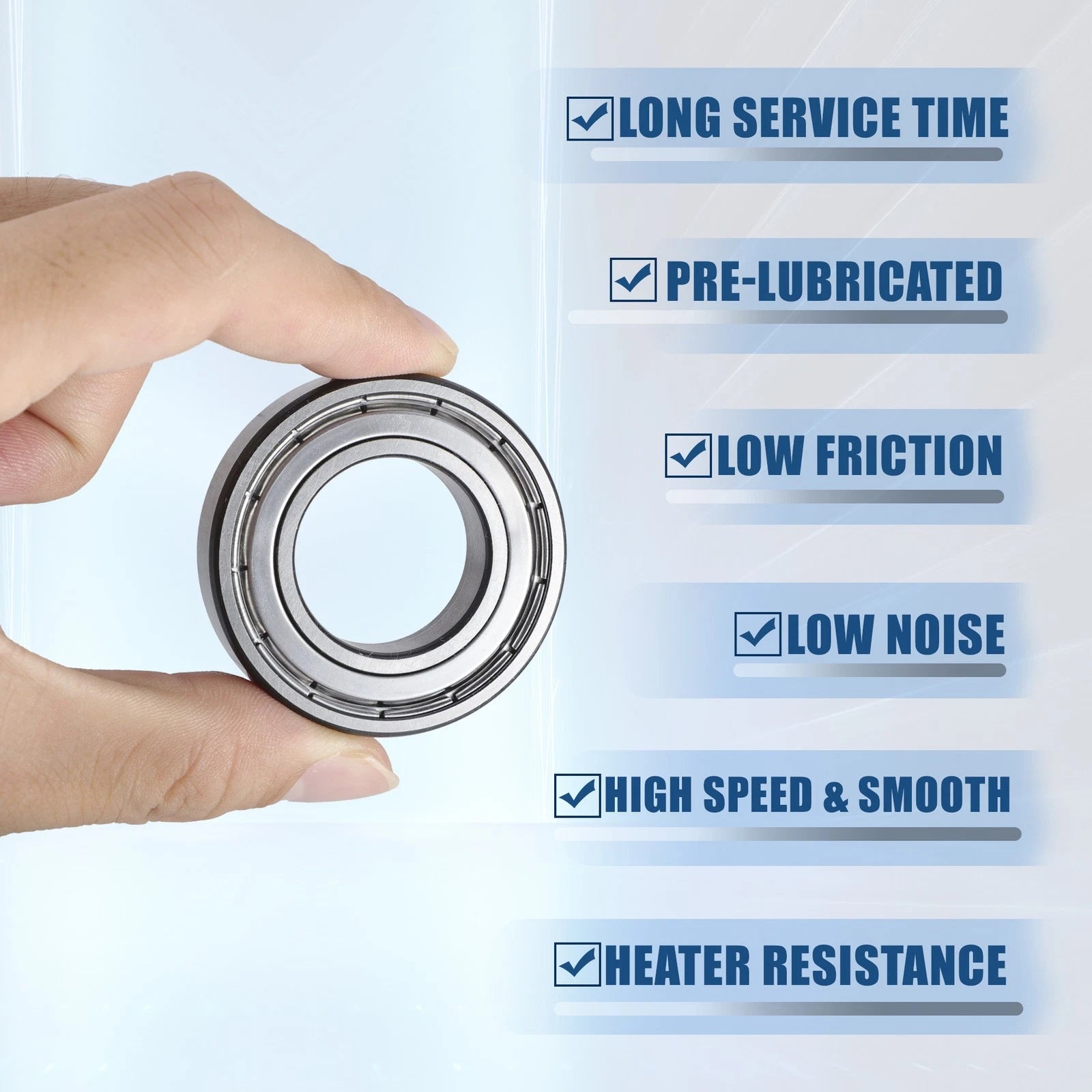 Set of 4 Deep Groove Ball Bearings 6005ZZ for Car (25x47x12mm)