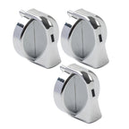 3X Chrome A/C Heater Control Knob for Peterbilt 330 335 357 367 375 378 379 384
