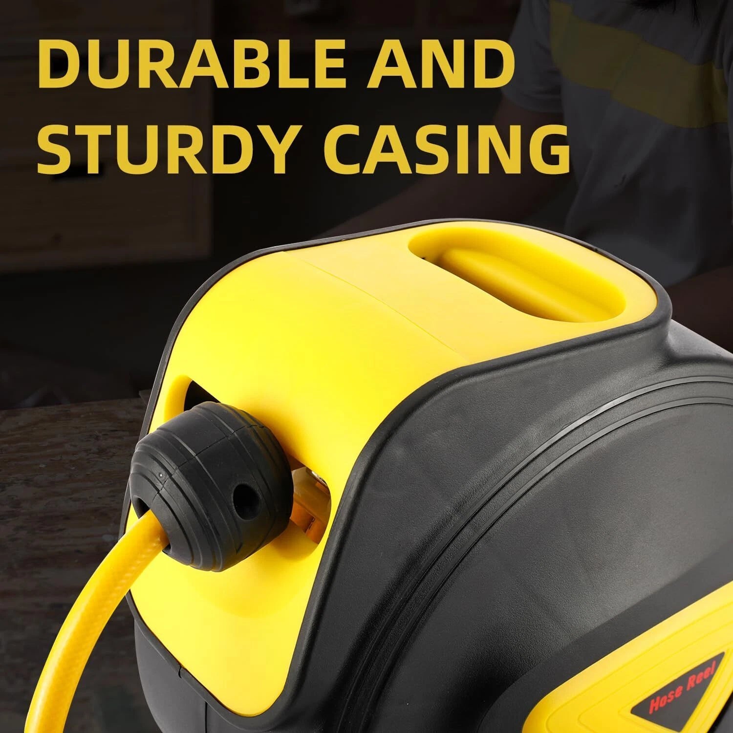 Retractable Air Hose Reel for Hybrid Air Hose 5/16 IN x 33 FT