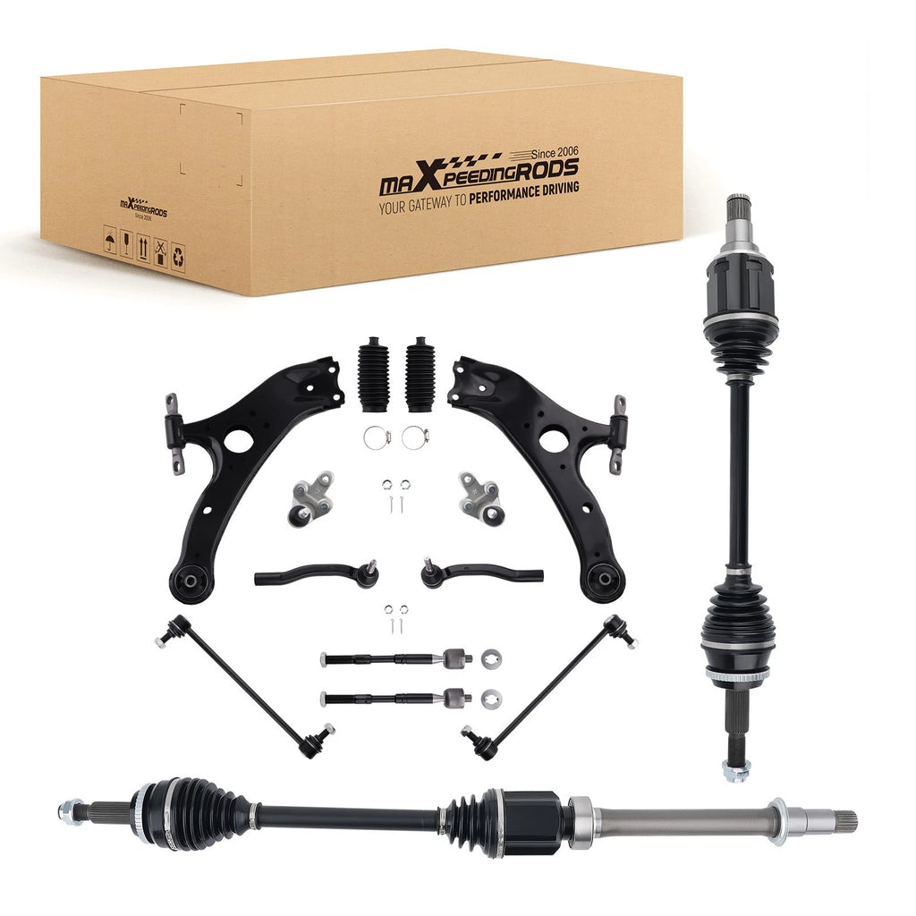 Set of 12 Front Lower Control Arms & CV Axle Shafts for Sienna (2011–2015)