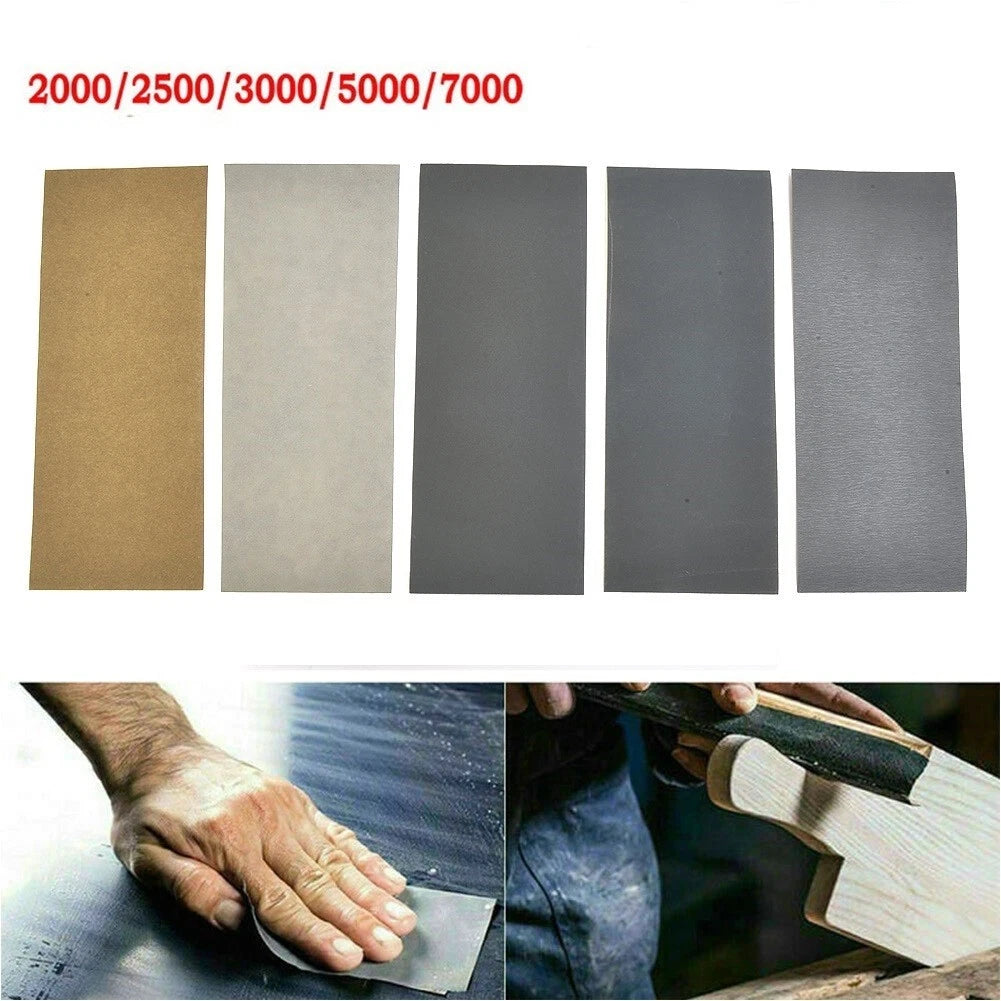 Set of 5 Sandpaper 2000/2500/3000/5000/7000 Grit for Abrasive Tool 230x93mm