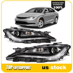 Halogen Headlight Assembly for Chrysler 200 (2015–2017)