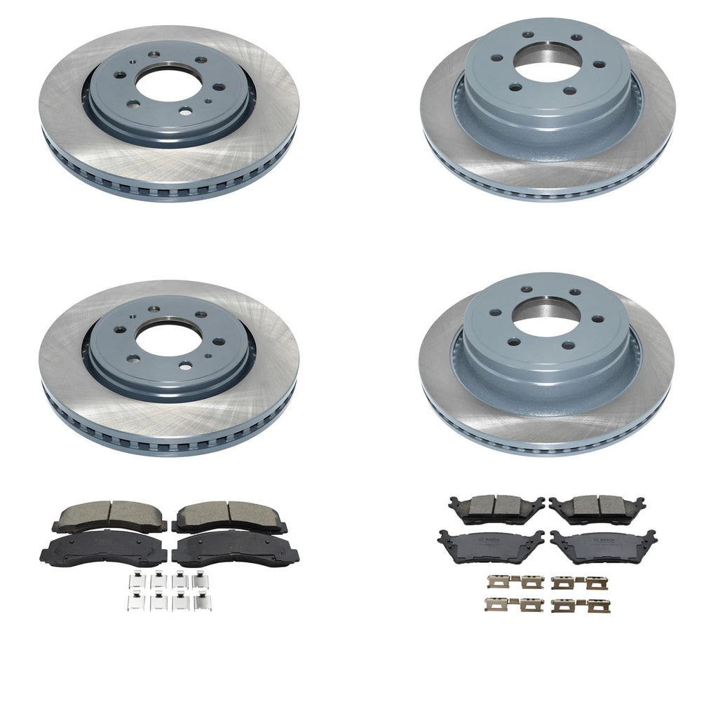 DuraGo Front Rear Rotors & Bosch QuietCast Brake Pads Kit for F150 (2012–2017)