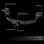 2" Square Trailer Hitch Receiver for Silverado Sierra (2019–2026)