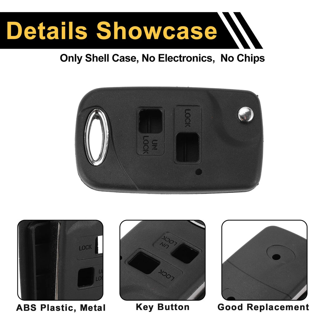 2 Button Key Fob Shell Case for Lexus RX300 (2000) - Black