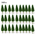 50Pcs 5.8cm Model Trees for HO Scale Train Railroad Diorama Landscape