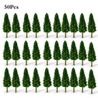 50Pcs 5.8cm Model Trees for HO Scale Train Railroad Diorama Landscape