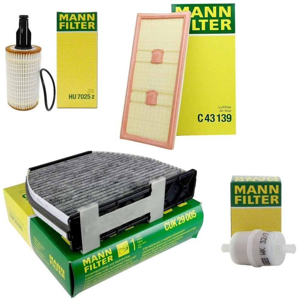 Mann Filter Kit for Benz W212 E350 E400 (2010–2016) - Air, Oil, Carbon, Fuel