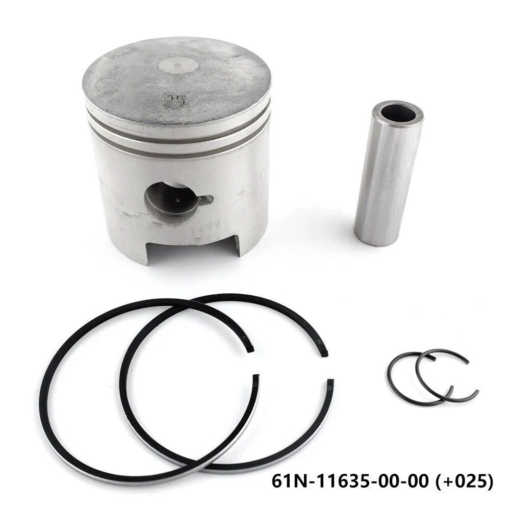 2 Sets Piston Set +025 for Yamaha 2T 25 30HP Outboard (61N-11635-00, 61N-11604-00)