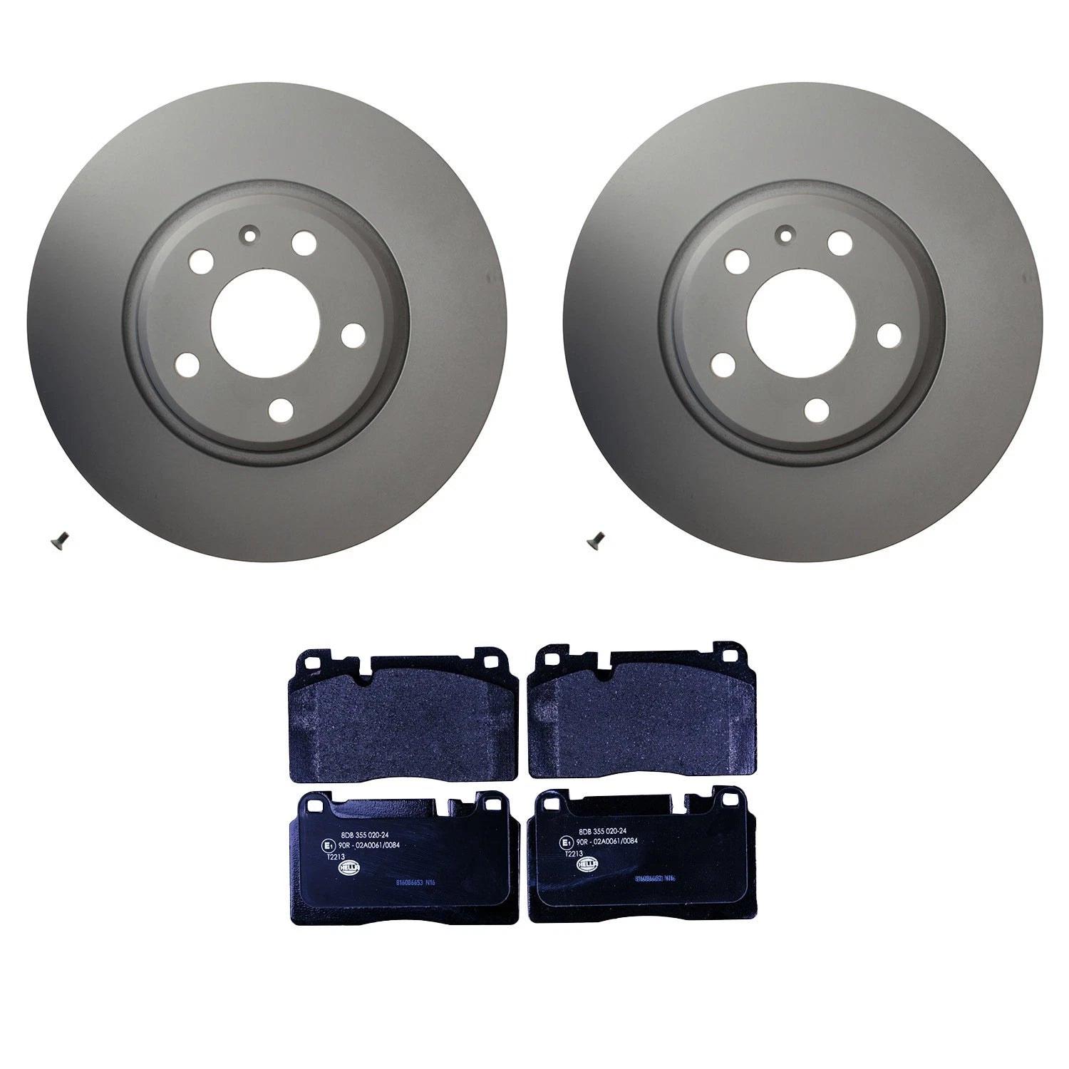 Hella Front Rotors & Low-Met Disc Brake Pad Kit for Audi Q5 (2014–2016)