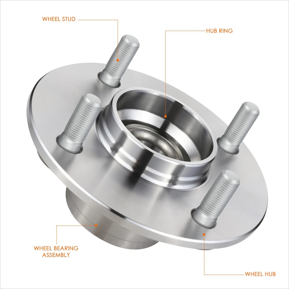 Set of 2 Wheel Hub Bearing Assembly for Nissan Sentra (2000–2006)