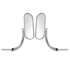 Chrome Motorcycle Mirrors for Harley Dyna/Sportster/Softail (8mm, 10mm)