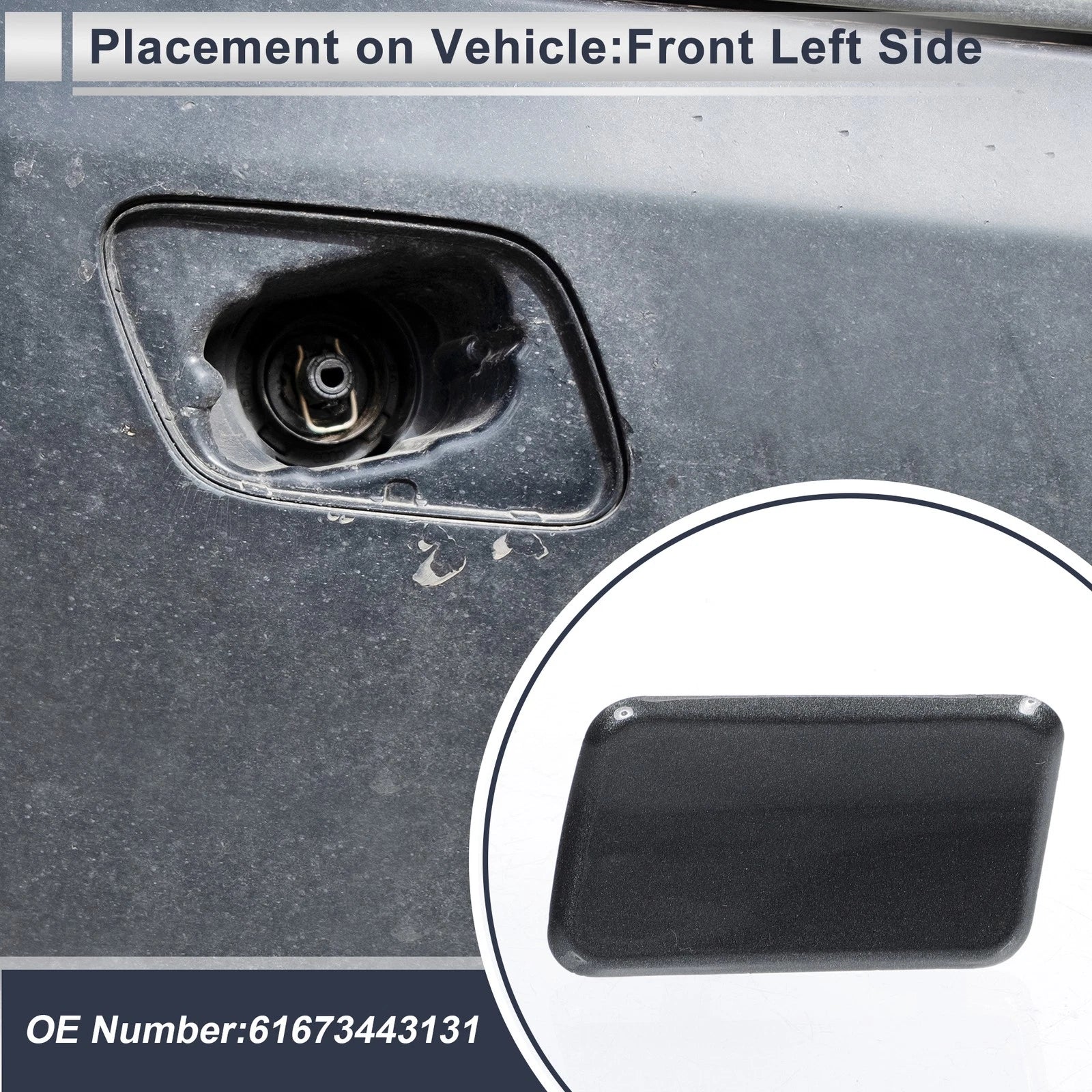 Bumper Headlight Washer Nozzle Cover Cap for BMW X3 (2011–2017)