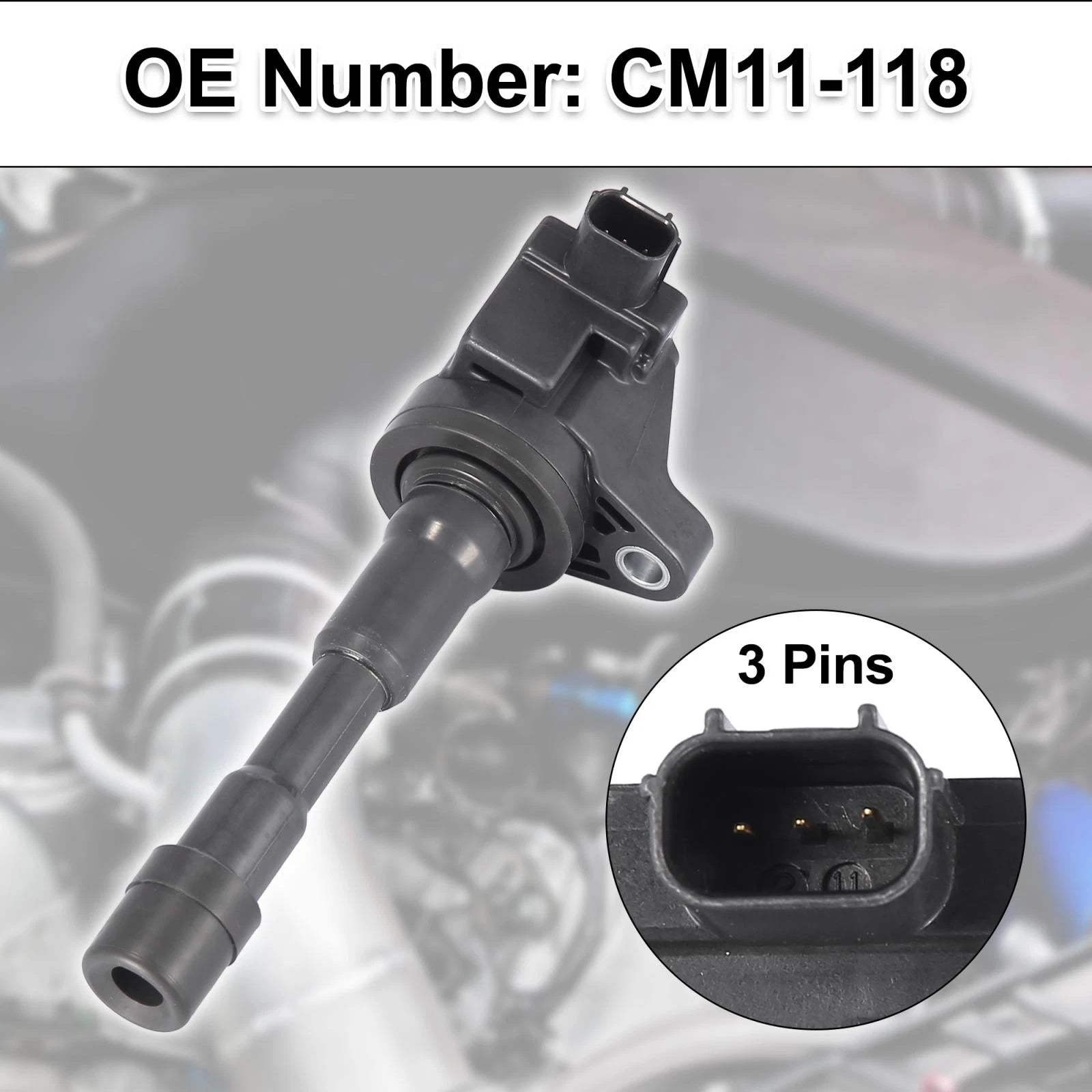 Set of 4 Ignition Coils for Honda CM11-118 (Year Range Not Specified)