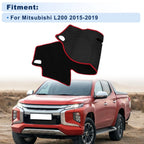 Dash Cover for Mitsubishi L200 (2015–2019) Polyester Black Red Edge Set
