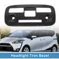 Front Row Headlight Trim Bezel for Toyota Sienta (2022–2023) Carbon Fiber Black